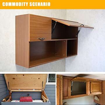 2 Pcs Gas Struts 20 Inch 80 lbs Prop Shock Lift Springs Rod Struts for RV Basement Door Tonneau Cover Lift Supports Window Lift Support 71794 C16-08053 C1608053