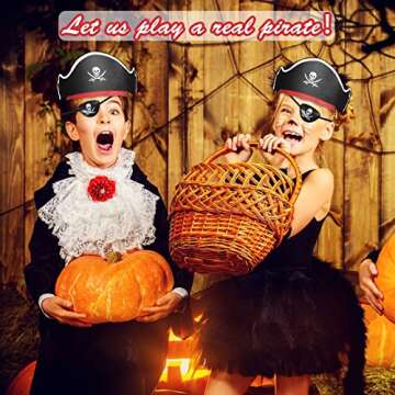 Legigo 48 Pcs Pirate Hat Cap & Eye Mask Set for Parties