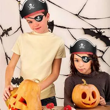 Legigo 48 Pcs Pirate Hat Cap & Eye Mask Set for Parties