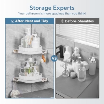 Sumye 2 Pack Corner Shower Caddy with 360° Rotation