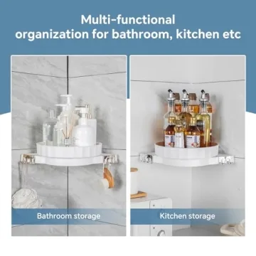 Sumye 2 Pack Corner Shower Caddy with 360° Rotation