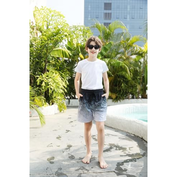 Quick-Dry UPF Swim Shorts with Compression Liner for Teens