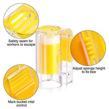 Outus 5 Pieces Plastic Bee Queen Clips Transparent Bee Cages with Queen Bee Marking Bottle for Beekeepers Mark Tool