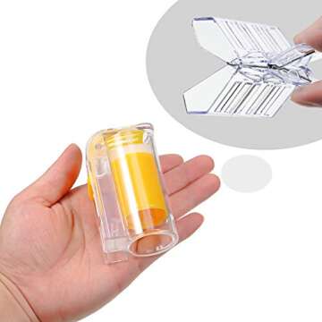 Outus 5 Pieces Plastic Bee Queen Clips Transparent Bee Cages with Queen Bee Marking Bottle for Beekeepers Mark Tool