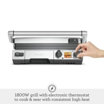 Breville Smart Electric BBQ Grill for Premium Indoor Cooking