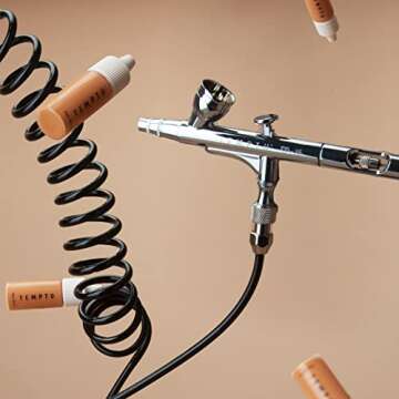 TEMPTU Gravity Feed Airbrush, SP-35 Dual Action Airbrush Gun | Push-and-Pull Trigger | Professional Airbrush For Face, Body & Fine Detail Work | Includes Storage Case