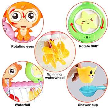 G-WACK Bath Toys for Toddlers Age 1 2 3 Year Old Girl Boy, Preschool New Born Baby Bathtub Water Toy...