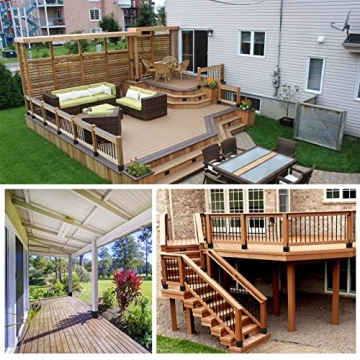 Eapele 4x4 Wood Fence Post Anchor Base with Hardware Included