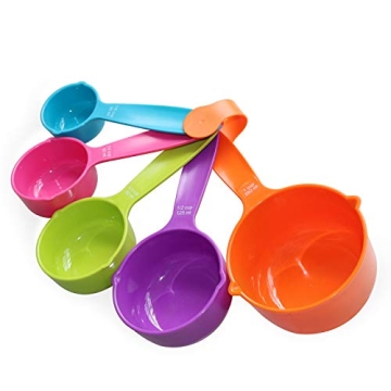 Rypet Pet Food Scoop Set - 5 Measuring Cups for Pets