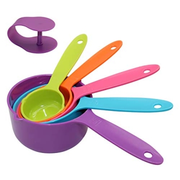 Rypet Pet Food Scoop Set - 5 Measuring Cups for Pets