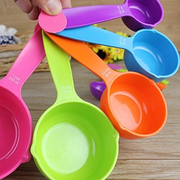 Rypet Pet Food Scoop Set - 5 Measuring Cups for Pets