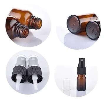 UPSTORE Amber Glass Spray Bottles - Perfect for Oils & Travel