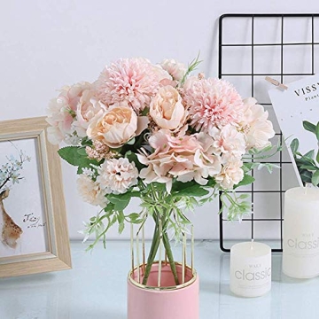 KIRIFLY Artificial Peony and Hydrangea Flower Bouquets
