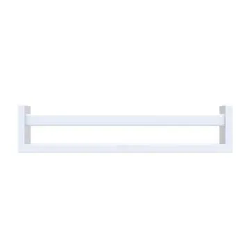 Wallniture Set of 2 Nursery Room Wood Floating Wall Shelves White