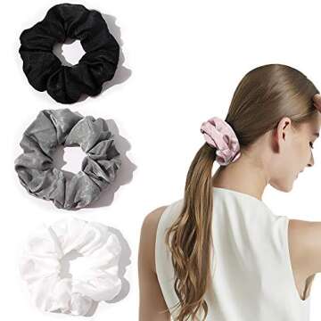 Soft Silk Satin Scrunchies for Women - No Hair Damage