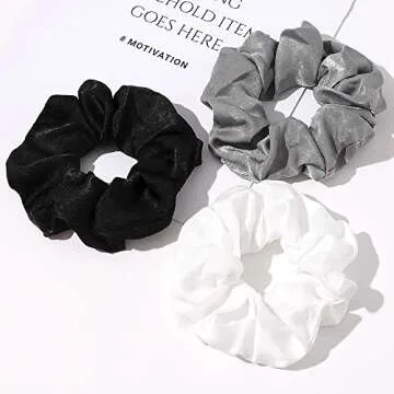 Soft Silk Satin Scrunchies for Women - No Hair Damage