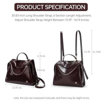 LA'FESTIN Women's Leather Backpack: Chic & Versatile Travel Bag