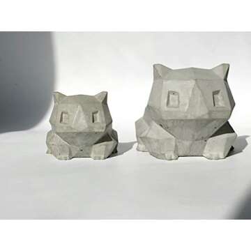 Concrete Toy Faceted Planter Sculpture Candle Holder Toys
