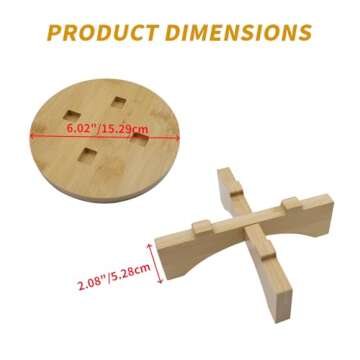 Oedema 6 Inch Indoor Plant Stand - Solid Wood Flower Display