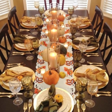 Elegant Thanksgiving Table Runner for Fall Gatherings