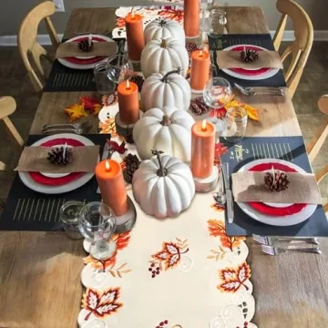 Elegant Thanksgiving Table Runner for Fall Gatherings