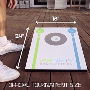 Popdarts Board Edition Set - Backyard, Indoor and Outdoor Game - Great Cornhole Alternative - Includes 2 All-Weather Boards, Original Set, Travel Case, and Score Keeper