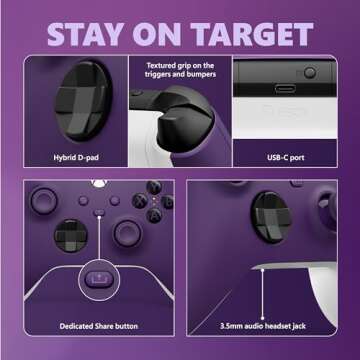 Microsoft Xbox Core Wireless Controller - Astral Purple (Renewed)