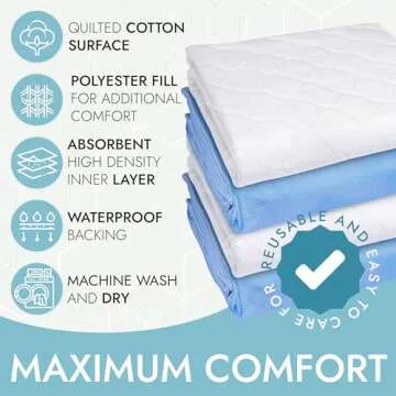 Epica Waterproof Bed Pads For Incontinence - Large Pads