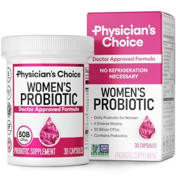 Physician's CHOICE Probiotics for Women - Essential Gut & Urinary Health - 50 Billion CFU - 30 Easy-...