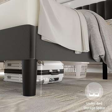 Stylish Jotoa Queen Velvet Bed Frame with Adjustable Headboard