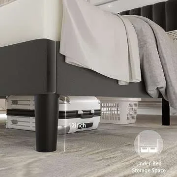 Stylish Jotoa Queen Velvet Bed Frame with Adjustable Headboard