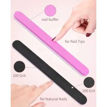 MORGLES Premium Acrylic Nail Tips Set for Home and Salons