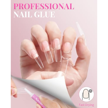 MORGLES Premium Acrylic Nail Tips Set for Home and Salons