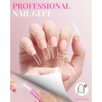 MORGLES Premium Acrylic Nail Tips Set for Home and Salons