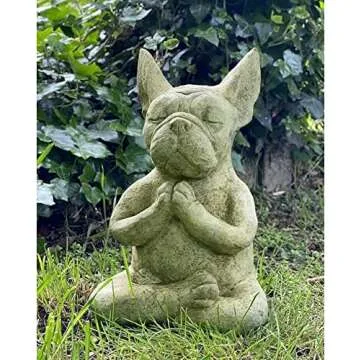 YWHWXB Meditating French Bulldog Figurine, Zen Yoga Dog Buddha Statue, Decorative Collectible for Home Garden Decoration