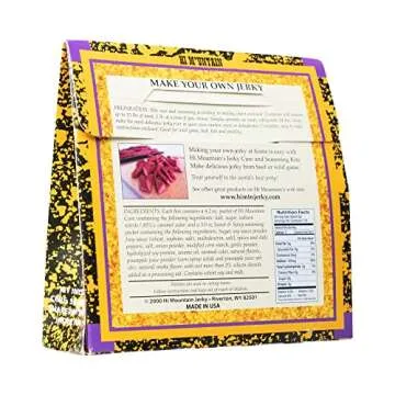 Hi Mountain Jerky Seasoning and Cure Kit | SWEET & SPICY BLEND | Create Savory Homemade Beef Jerky | Great for Beef, Deer, Elk, & Venison | Mix will Season up to 15lbs. of Meat (1 Box)