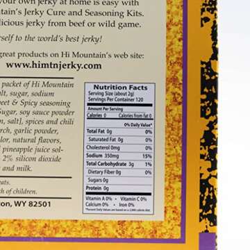Hi Mountain Jerky Seasoning and Cure Kit | SWEET & SPICY BLEND | Create Savory Homemade Beef Jerky | Great for Beef, Deer, Elk, & Venison | Mix will Season up to 15lbs. of Meat (1 Box)