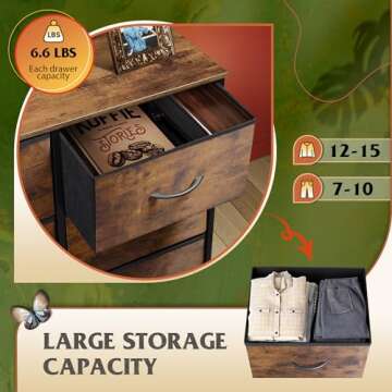 WLIVE Fabric Dresser: Tall 8 Drawer Storage Tower
