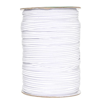 Durable Mandala Crafts White Elastic Bands for Crafting and Sewing 1/4 Inch - 50 Yds Roll