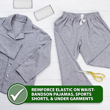 Mandala Crafts 1/4 Elastic Bands for Crafts and Sewing