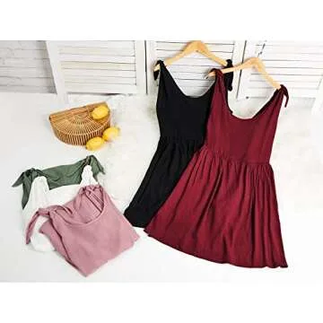 Chic CNJFJ Summer Babydoll Dress with Adjustable Straps