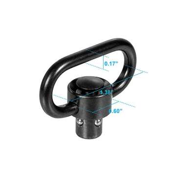 UTG Heavy Duty Push Button QD Sling Swivel - Reliable & Durable