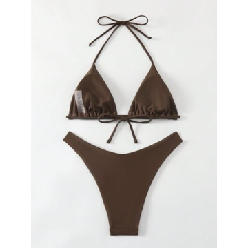 GORGLITTER High Cut Bikini Set for Stylish Swimwear