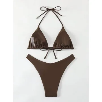 GORGLITTER High Cut Bikini Set for Stylish Swimwear