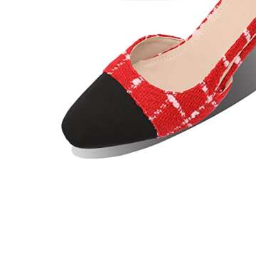 MIRAAZZURRA Red Sling Back Pumps for Women