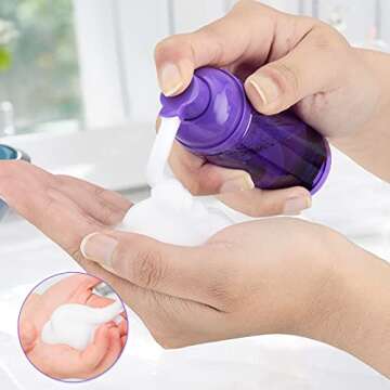 Owlyee 2oz Foam Bottle (3PCS) Empty Foaming Pump Dispenser for Hand Soap, Lash Cleanser, Shampoo to ...