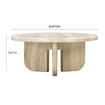 Elegant Tov Furniture Patrizia Concrete Round Coffee Table
