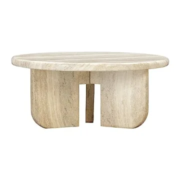Elegant Tov Furniture Patrizia Concrete Round Coffee Table