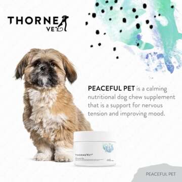 ThorneVet Peaceful Pet Calming Chews for Dogs & Cats - Soft Chews with Calming Nutrients & Botanical...