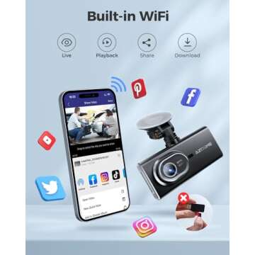 AZDOME M560 4K Dash Cam with Triple Camera System